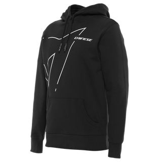 Dainese Casual Outline Hoodie - Black/Glacier-Gray