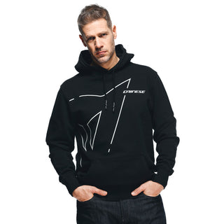 Dainese Casual Outline Hoodie - Black/Glacier-Gray