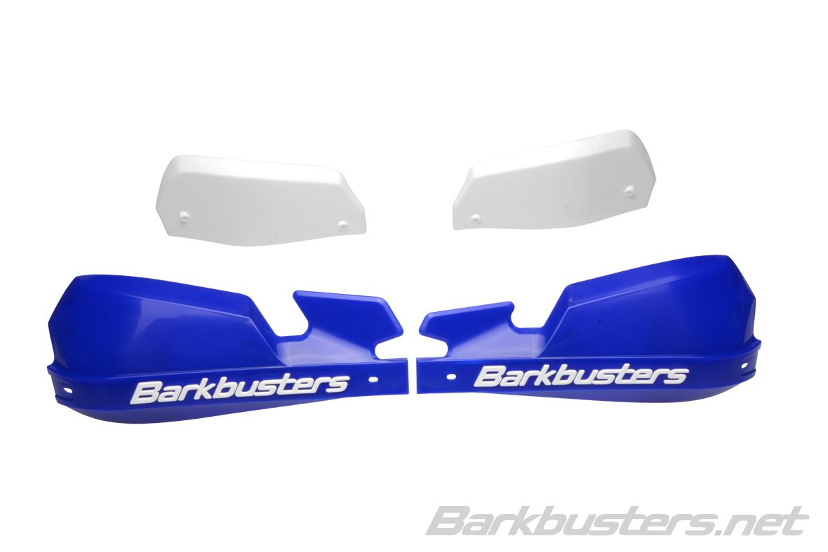 Barkbusters Vps Plastic Guards Only - Blue With Deflectors In White