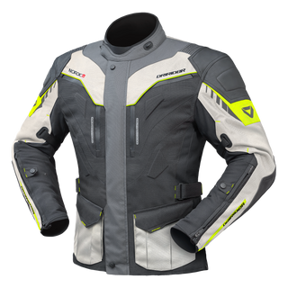 Dririder Nordic V Textile Motorcycle Jacket - Grey Hi Viz