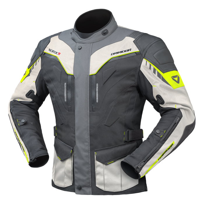 Hi viz leather motorcycle on sale jacket