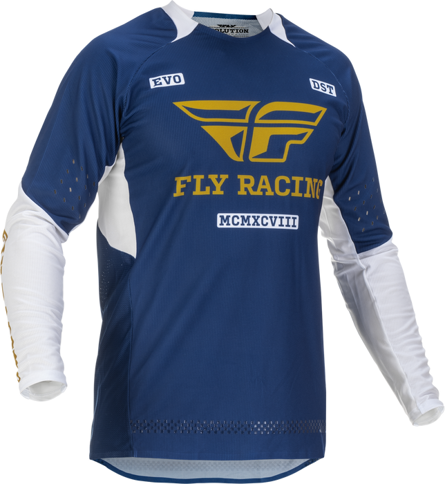 FLY Racing Evo Jersey 2022 Nvy Wht Gld