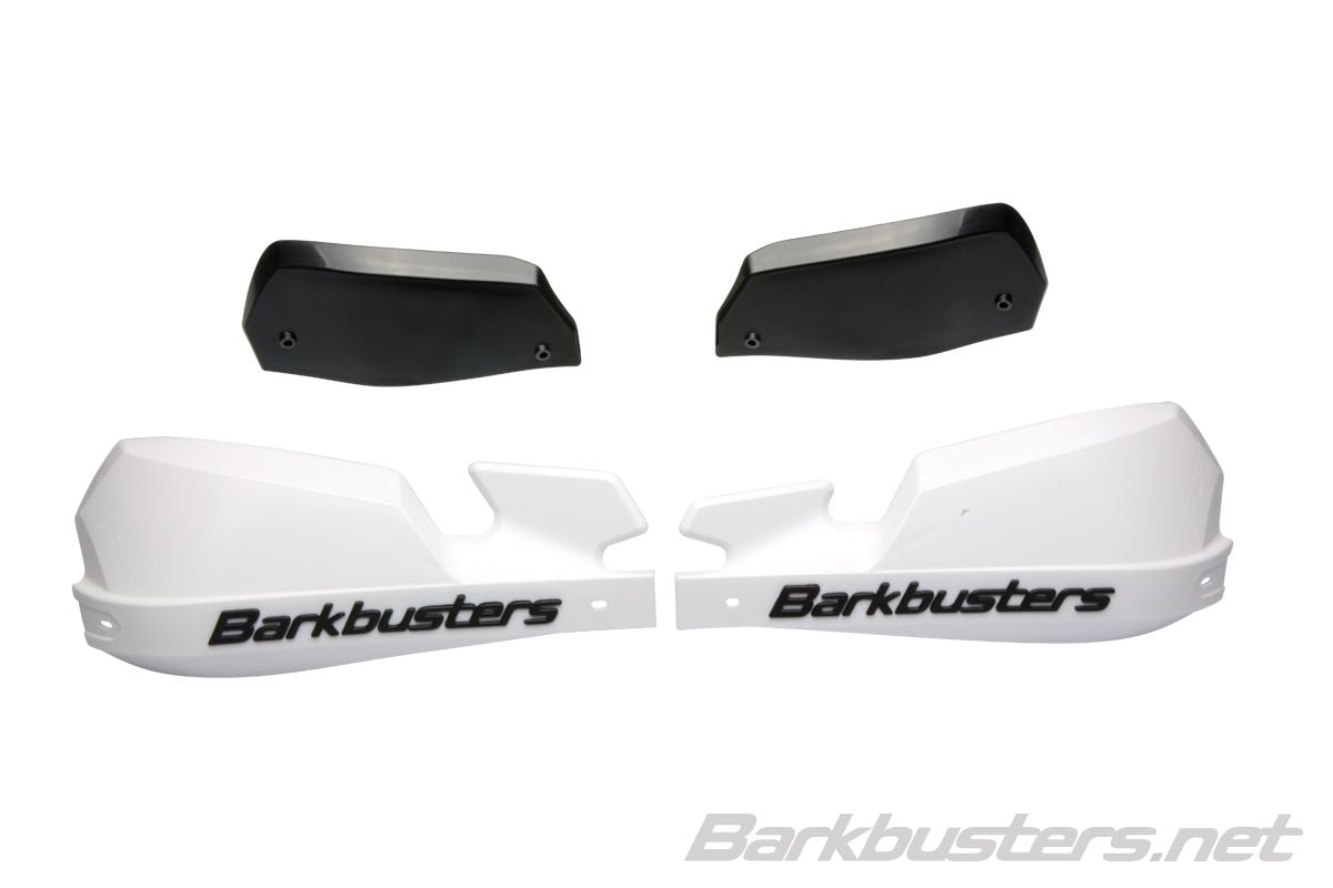 Barkbusters Vps Plastic Guards Only - White With Deflectors In Black