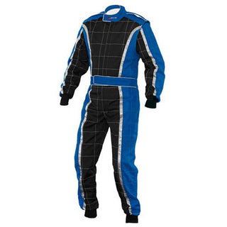 Rjays Youth Racestar Level 2 Kart Suit - Black/Silver/Blue