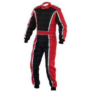 Rjays Racestar Level 2 Kart Suit - Black/Silver/Red