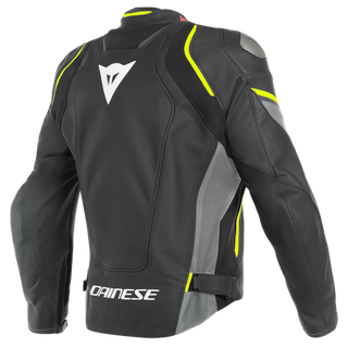 Dainese Racing 3 D-Air Perforated Jacket - Black-Matt/Charcoal-Grey/Fluo-Yellow