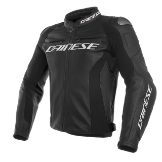 Dainese Racing 3 Leather Jacket - Black/Black/Black