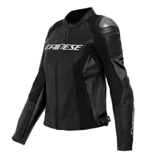 Dainese Racing 4 Lady Perforated Leather Jacket - Black/Black