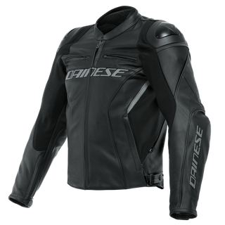 Dainese Racing 4 Leather Jacket - Black/Black