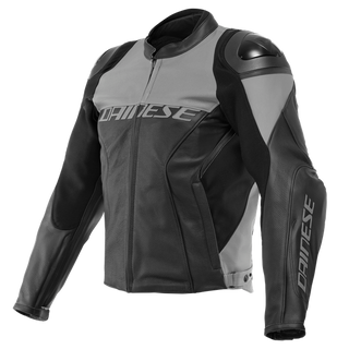 Dainese Racing 4 Perforated Leather Jacket - Black/Fcharcocal Gray