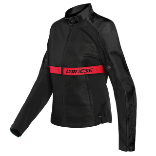 Dainese Ribelle Air Lady Tex Jacket - Black/Lava-Red