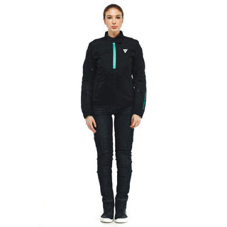 Dainese Risoluta Air Lady Tex Jacket - Black/Aqua-Green