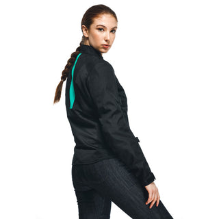 Dainese Risoluta Air Lady Tex Jacket - Black/Aqua-Green