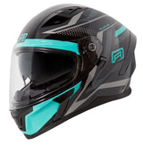 Rjays Apex III Ignite Helmet - Black/Aqua