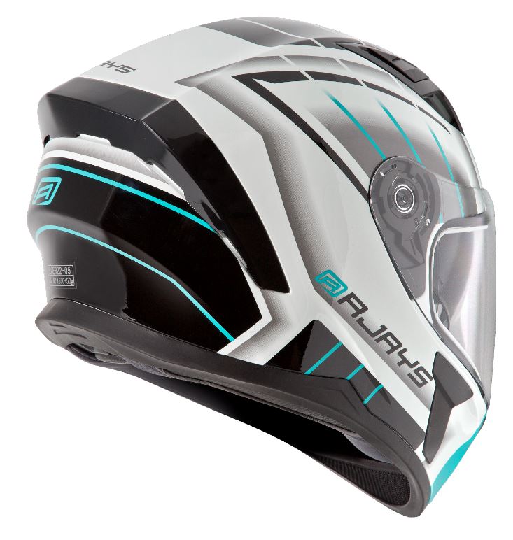 Rjays Apex III Switch Helmet - White/Grey/Aqua