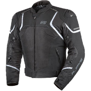 Rjays Pace Airflow Men's Textile Jacket - Black/White