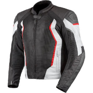 Rjays Sector Men's Textile Jacket - BLack/White