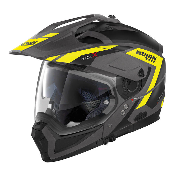 Nolan N702 X Grandes Alpes 23 Helmet - Flat Grey/Black/Yellow - MotoHeaven