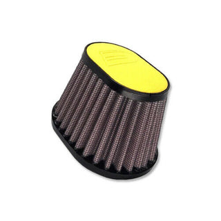 DNA OVAL YELLOW LEATHER TOP SINGLE 38 MM ID 87 MM L 100X75 MM OD POD Filter