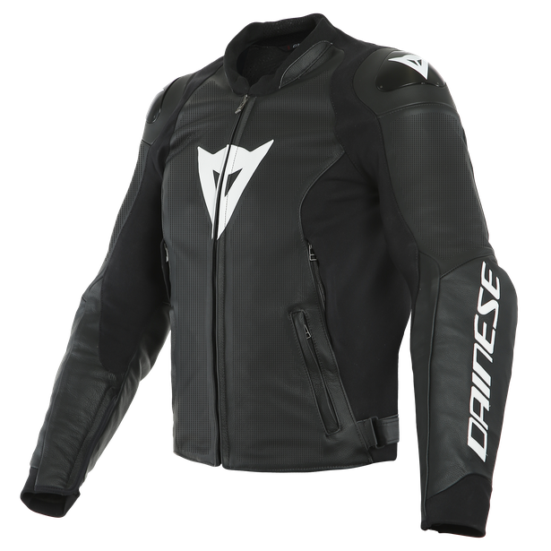 Dainese Sport Pro Perforated Leather Jacket - Black/White