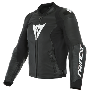 Dainese Sport Pro Perforated Leather Jacket - Black/White