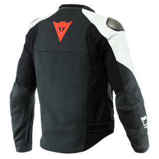 Dainese Sportiva Leather Jacket - Black-Matt/Black-Matt/White