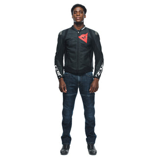 Dainese Sportiva Perforated Leather Jacket - Black-Matt/Black-Matt/Black-Matt