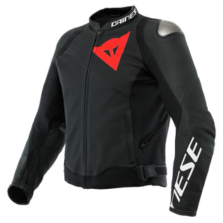 Dainese Sportiva Perforated Leather Jacket - Black-Matt/Black-Matt/Black-Matt