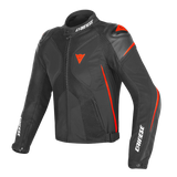 Dainese Super Rider D-Dry Jacket - Black/Black/Fluo Red