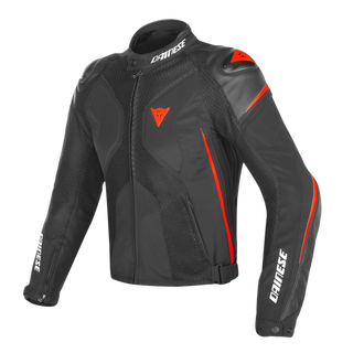 Dainese Super Rider D-Dry Jacket - Black/Black/Fluo Red