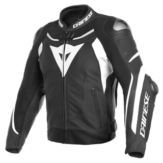 Dainese Super Speed 3 Leather Mototcycle Jacket - Black/White