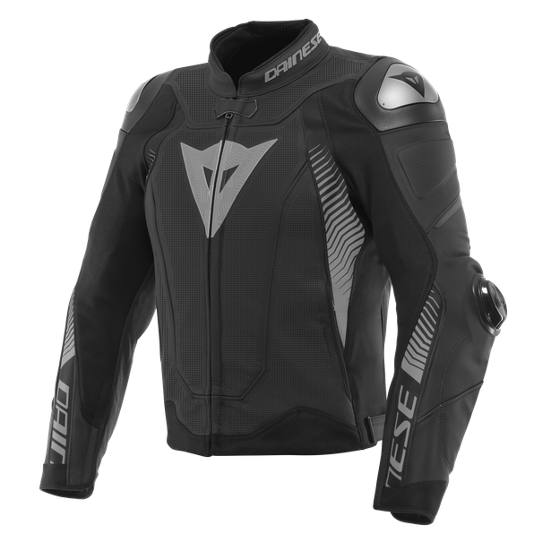 Dainese Super Speed 4 Perorated Leather Jacket - Black-Matt/Charcoal-Grey