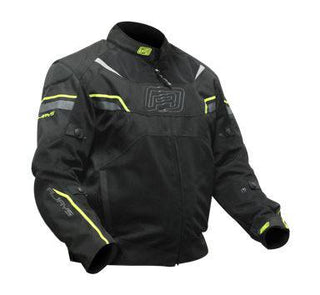 Rjays Swift II Men's Textile Jacket - Black/Hi-Viz