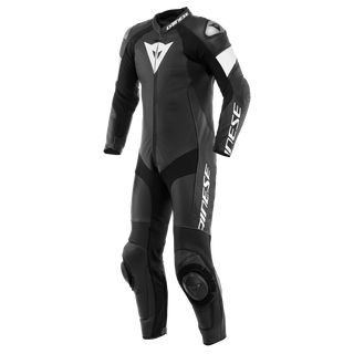 Dainese Tosa 1PC Perforated Leather Suit - Black/Black/White