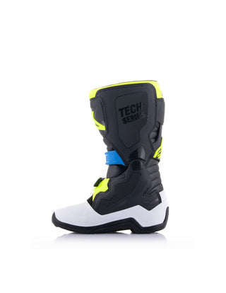 Alpinestars Tech 7S Youth MX Boots - Black Enamel Blue Yellowfluro