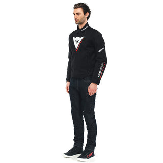 Dainese Veloce D-Dry Jacket - Black/White/Lava-Red