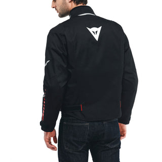 Dainese Veloce D-Dry Jacket - Black/White/Lava-Red