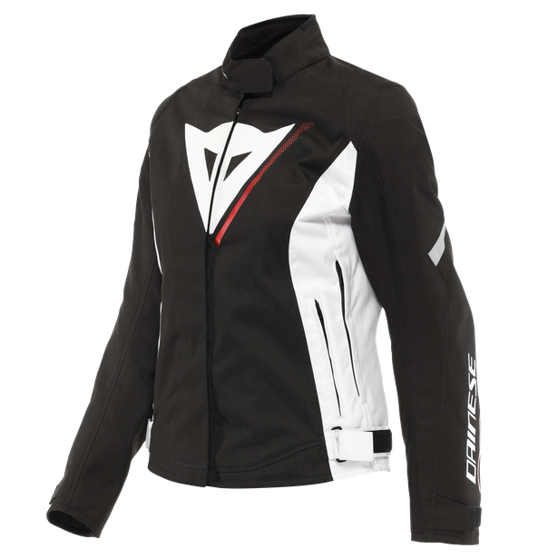 Dainese Veloce Lady D-Dry Jacket - Black/White/Lava-Red