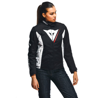 Dainese Veloce Lady D-Dry Jacket - Black/White/Lava-Red