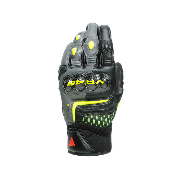 Dainese VR46 Sector Short Gloves - Black/Anthracite/Fluo Yellow