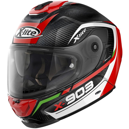 X-Lite X-903 Ultra Carbon Cavalcade 10 Helmet - Carbon/Red/White - MotoHeaven